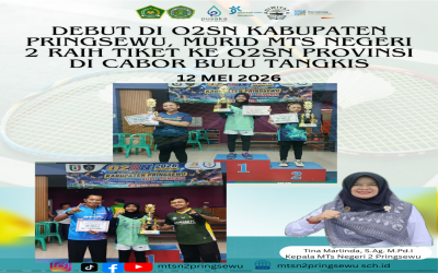 Debut di O2SN Kabupaten Pringsewu, Murid MTs Negeri 2 Raih Emas dan Tiket ke Provinsi .