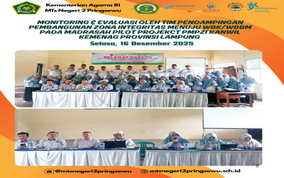 PENDAMPINGAN PMPZI DI MTS NEGERI 2 PRINGSEWU SEBAGAI MADARASAH PILOT PROJECT ZI